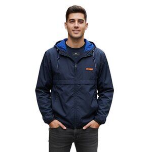 Scotch & Soda Classic Nylon Windbreaker Navy Jacket Size L